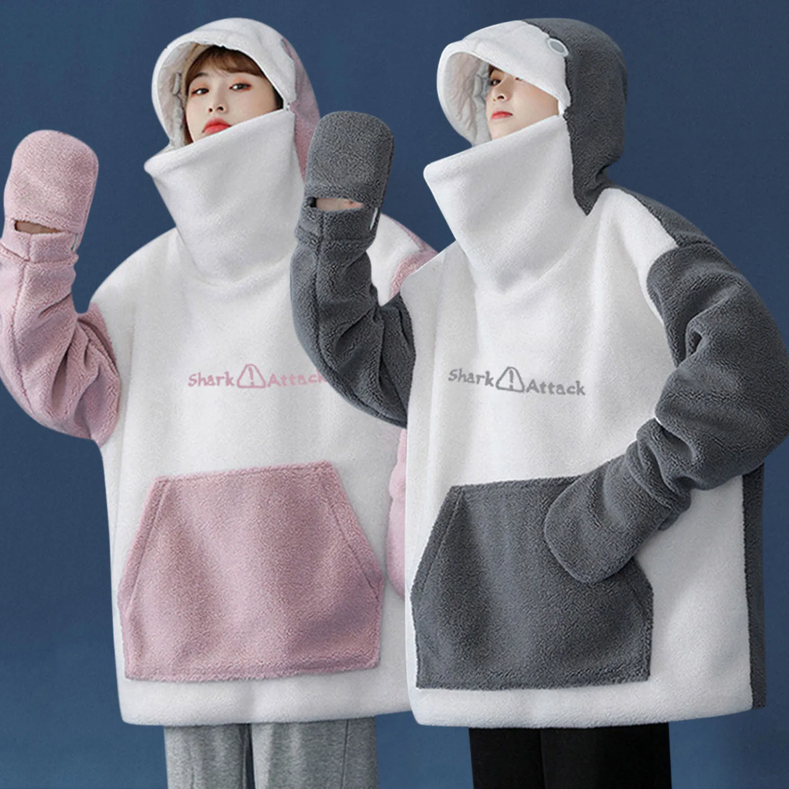 

Толстовка женская оверсайз, с капюшоном, из овечьей шерсти