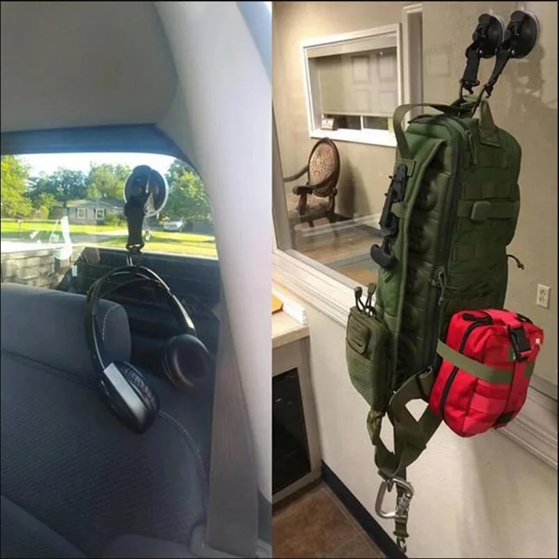 

1 PC Car tent suction cup buckle household outdoor travel portable suction cup hook carabiner can be reused wholesale