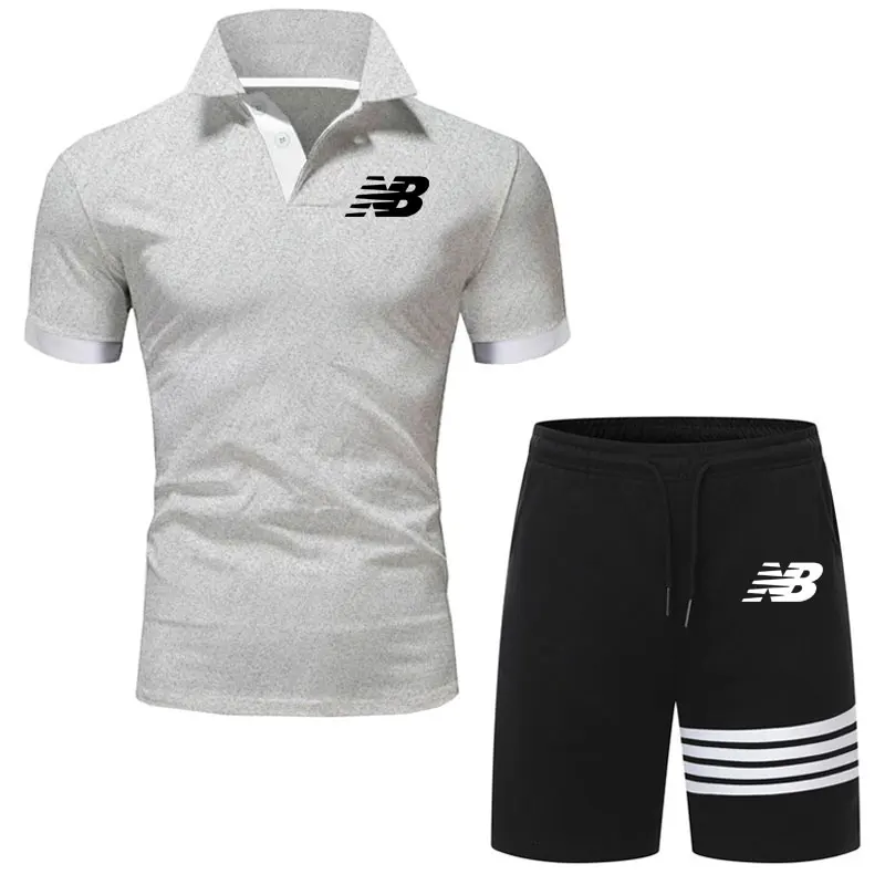 

Men's Tracksuit Polo + Pants Two Piece Set Casual Suit Men's Polo Shirt Short Sleeve Men's Clothing