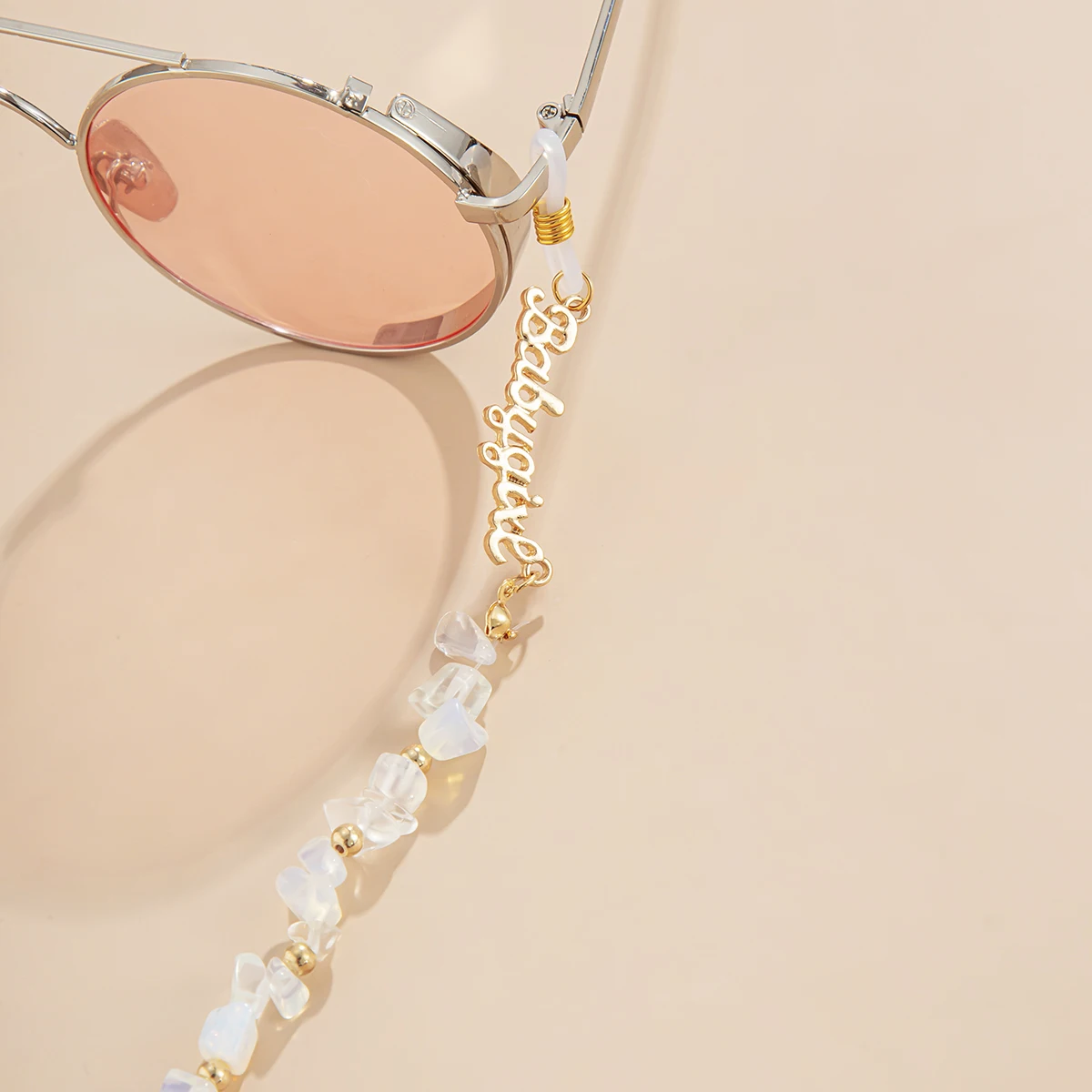 

Fashion Holder for Sunglasses Glasses Chain Stone Acrylic Chain Lanyard Bead Strap Cord for Glasses Women Accessories 2021 Trend