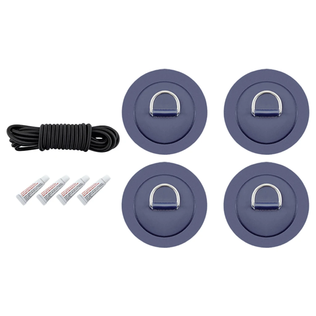 4 шт. из нержавеющей стали D Ring Pad Patch PVC Круглый кольцевой коврик для надувной лодки
