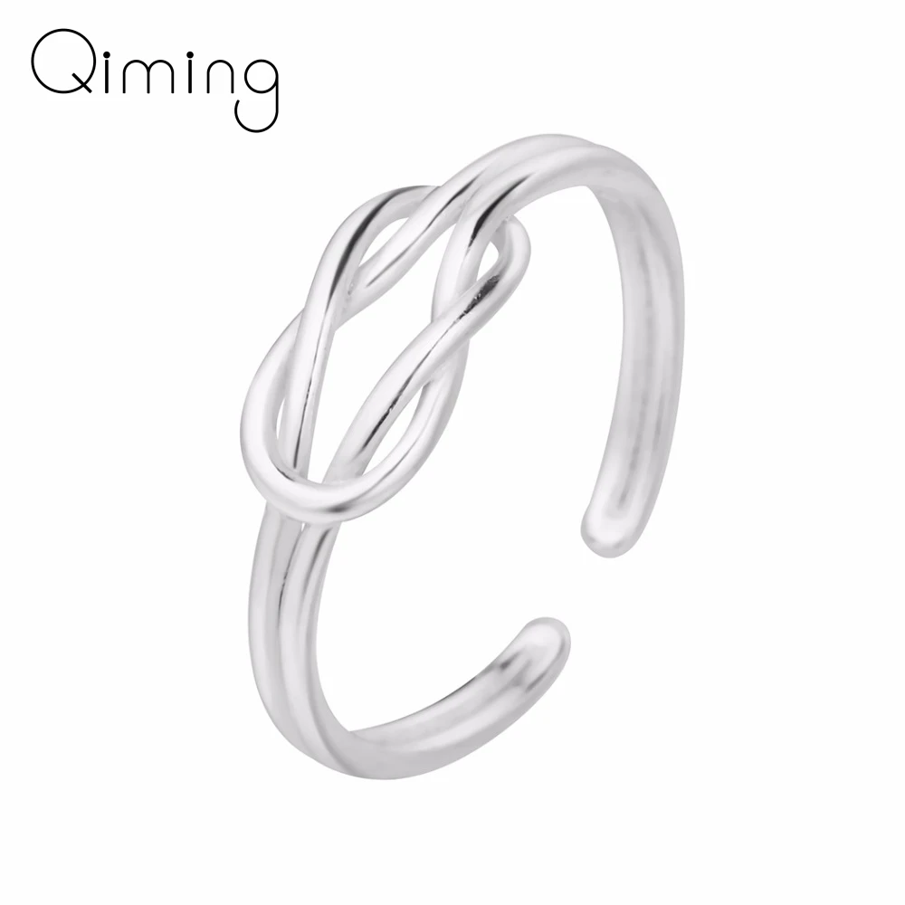 Новое Брендовое женское кольцо с открытым узлом модное бесконечным пальцем в