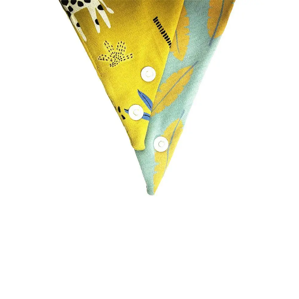 

Cotton Baby Bibs Triangle Double Side Cartoon Animal Print Baby Bandana Scarf Children's Bibs Infant Burp Cloths Saliva Towel