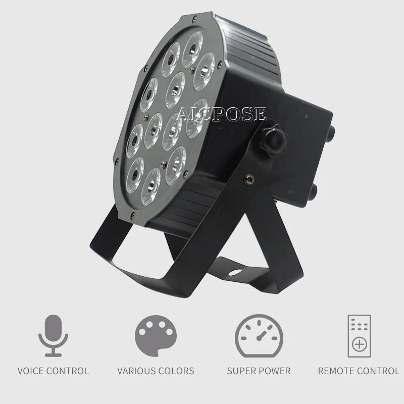 4 шт./Лот 12x12 Вт светодиодный Par с дистанционным управлением 12 шт. светодиодные