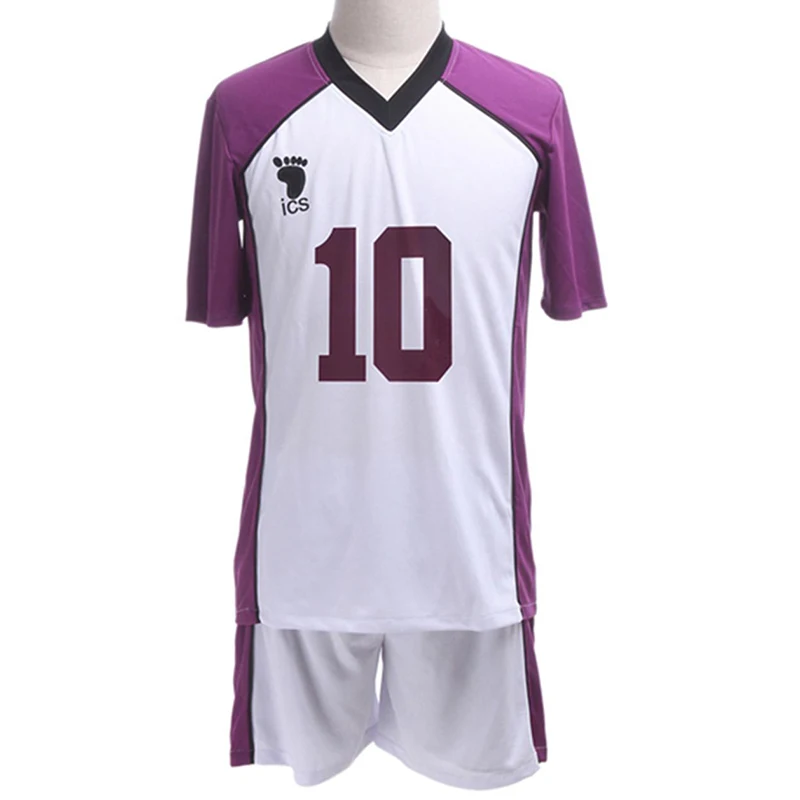 Аниме Haikyuu Cosplay костюм Джерси Shiratorizawa Академии униформы летом Shirabu кэндзиро