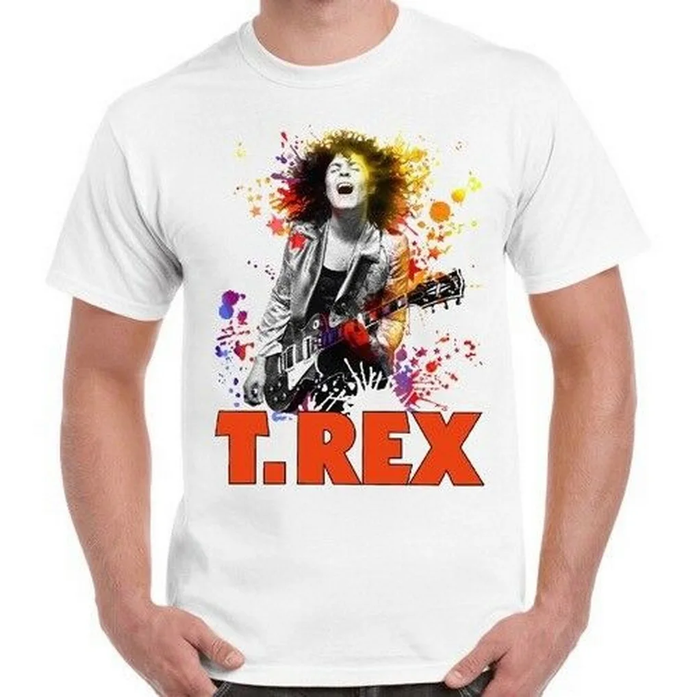T. Rex рок группа Марк Болан Ретро футболка 12 модная Классическая футболка| |