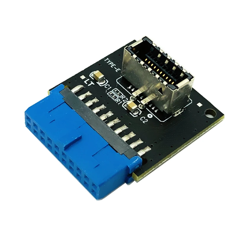 

Внутренний разъем USB 3,0 для USB 3,1/3.2 Type C, адаптер переднего типа E, 20-19pin, конвертер для коннектора материнской платы ПК