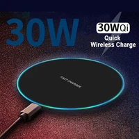 30w qi wireless charger for iphone 11 12 x xr xs max 8 fast wirless charging for samsung huawei phone qi charger wireless