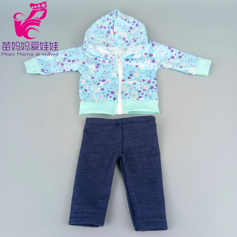 Stap рубашка + джинсовая юбка костюм комплект для 43 см куклы 18 дюймов 45 кукольный