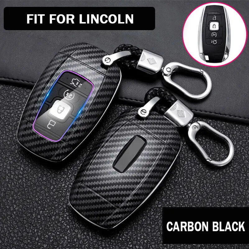Чехол для автомобильного брелока из углеродного волокна ABS чехол сумка Lincoln MKC MKZ
