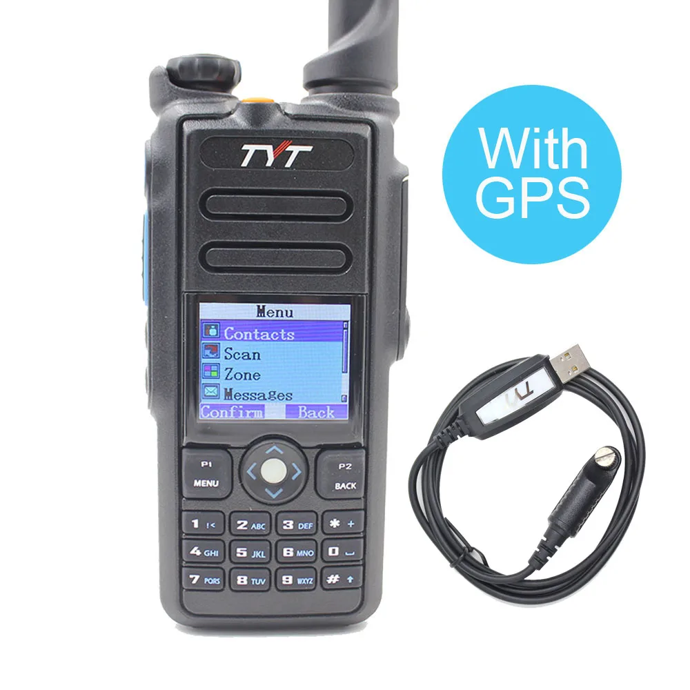 TYT MD- 136-174 МГц 400-480 МГц DMR трансивер дизайн IP67 водонепроницаемая рация - Цвет: MD-2017-GPS-USB