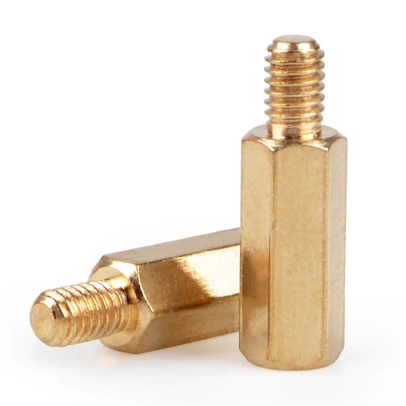 M6 * L + 8 латунная прокладка внутренняя и наружная резьба Резьбовая шестигранная