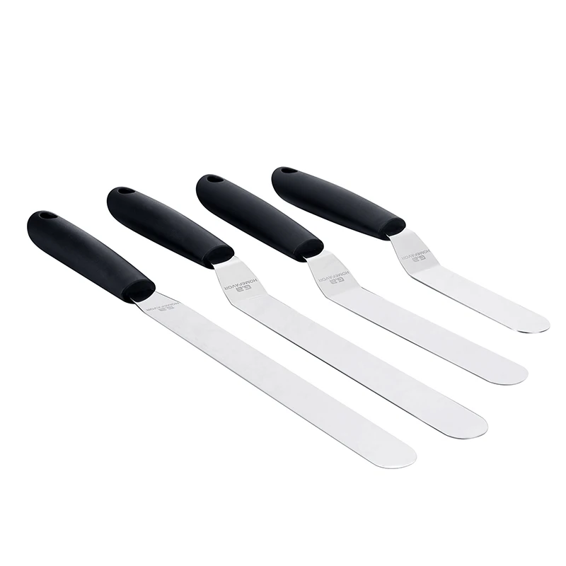 4 Pcs KT085 G. a HOMEFAVOR 8 шт. классический набор ножей для стейка из нержавеющей стали острые зубчатые ножи столовые приборы с черной ручкой - Цвет: 4 Pcs KT085