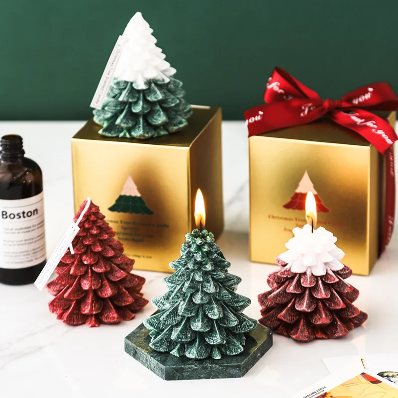 

1Pcs Scented Perfume Aromatherapy Christmas Tree Candles Fragrant Natural Soy Wax Candle Container Jars Birthday Yoga 3 orders