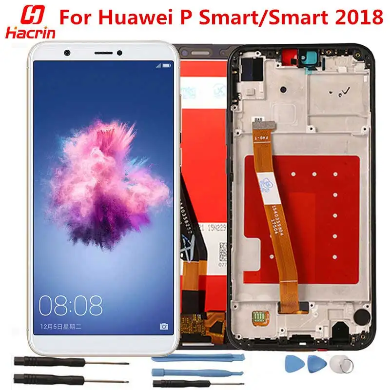 

ЖК-дисплей + сенсорный экран для Huawei P Smart 2018, 5,65 дюйма, без битых пикселей, с рамкой