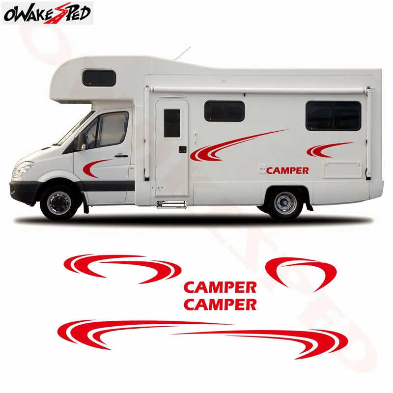 1 Набор виниловые рисунки стикеры наклейки Camper Van кэмпер караван Спорт полосы Декор наклейки автомобиль модифицированные аксессуары-наклейки