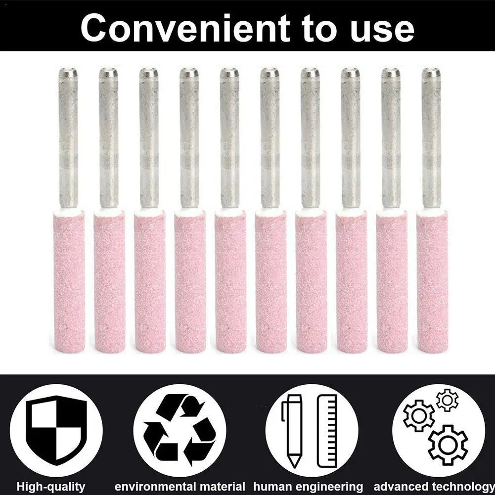 

10Pcs Chain Saw Sharpening Grinding Stone Bits Tool 5/4.8/4mm Parts Replacement Tools Accessories Knife Sharpener Grinding Wheel