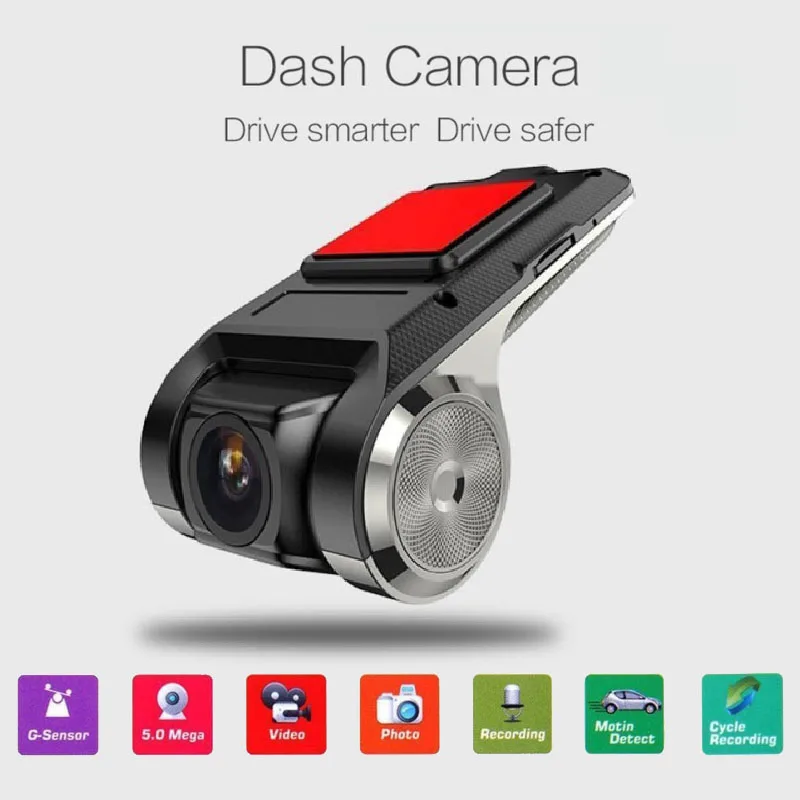 

USB Car Dash Cam 1080P 720P Recording DVR ADAS Hidden Car Camera Recorder Loop For Android Car Radio Multimedia DVD Video Player