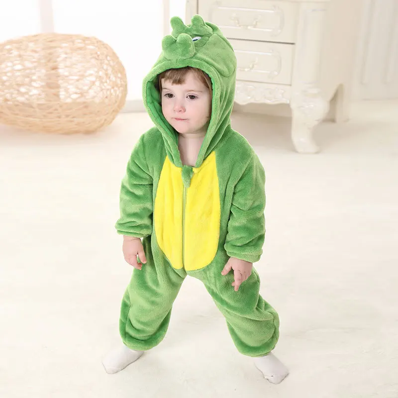 Dinosaur Коллекция года, осенне-зимняя одежда для новорожденных одежда унисекс на Хэллоуин комбинезоны для мальчиков, детский костюм с пандой для девочек, комбинезон для малышей возрастом от 3 до 24 месяцев - Цвет: Dinosaur
