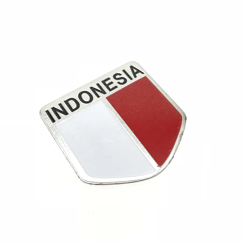 3D эмблема индонезийского национального флага переднего гриля металлические