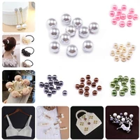 no hole white black abs imitation pearl loose pearls beads for diy garment clothing shoes beads jewelry making accessories