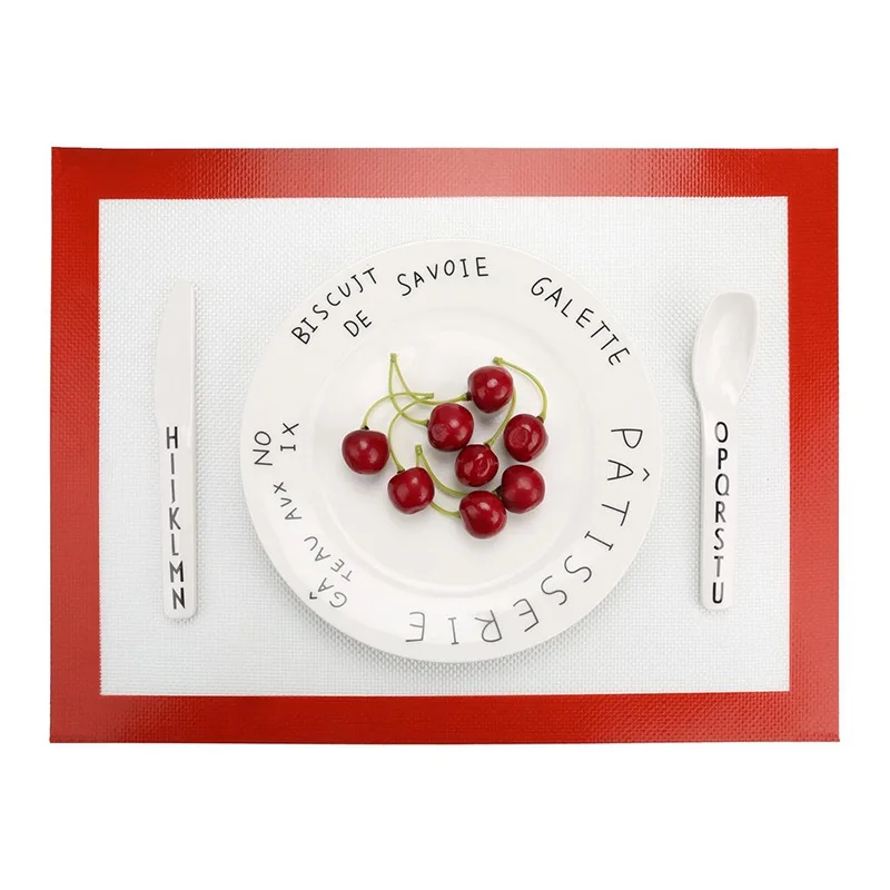

Silicone Breathable Silicone Baking Mat Glass Fiber Platinum Silicone Mat Non-stick Baking Mat Bread Baking Mat Mesh-1