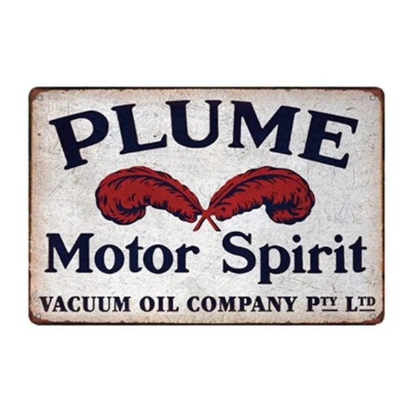 

Metal Tin Sign Plume Motor Spirit Decor Bar Pub Home Vintage Retro Poster