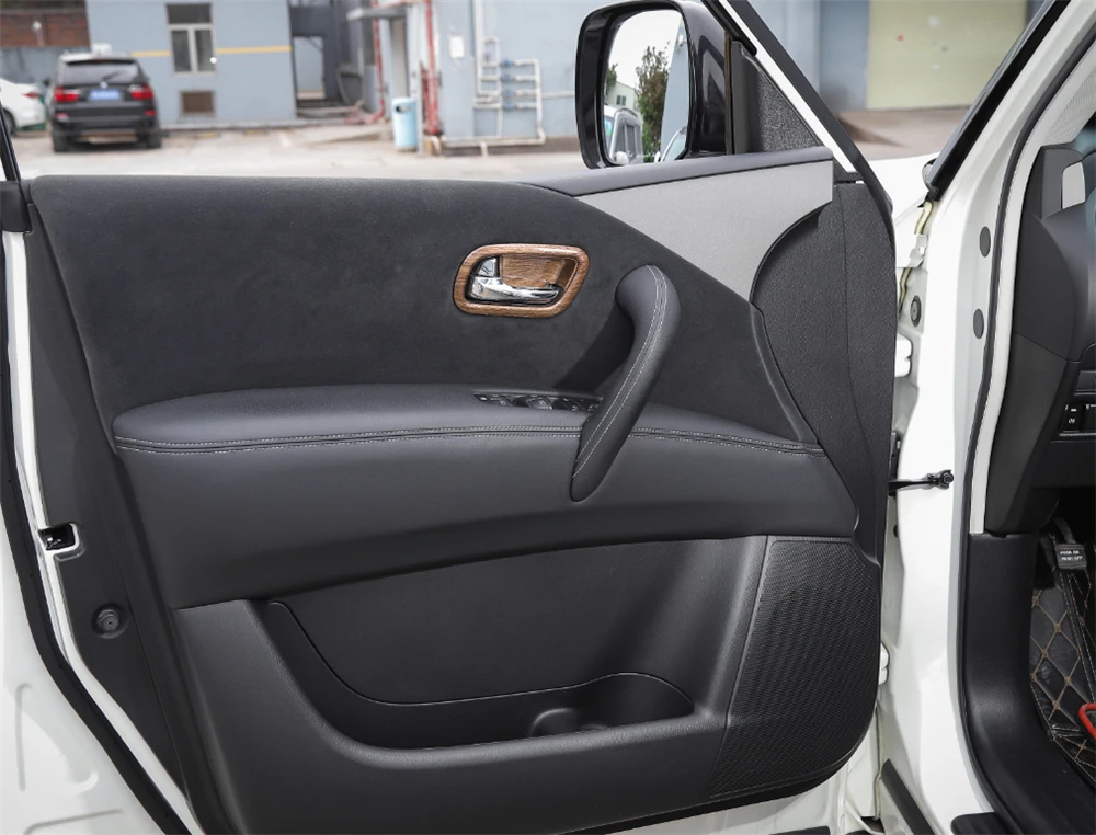 

Inner Door Handle Bowl Ring Frame Cover Trim for Nissan Patrol 2017+ Car Accessories Car Sticker Interior Decoration Protector