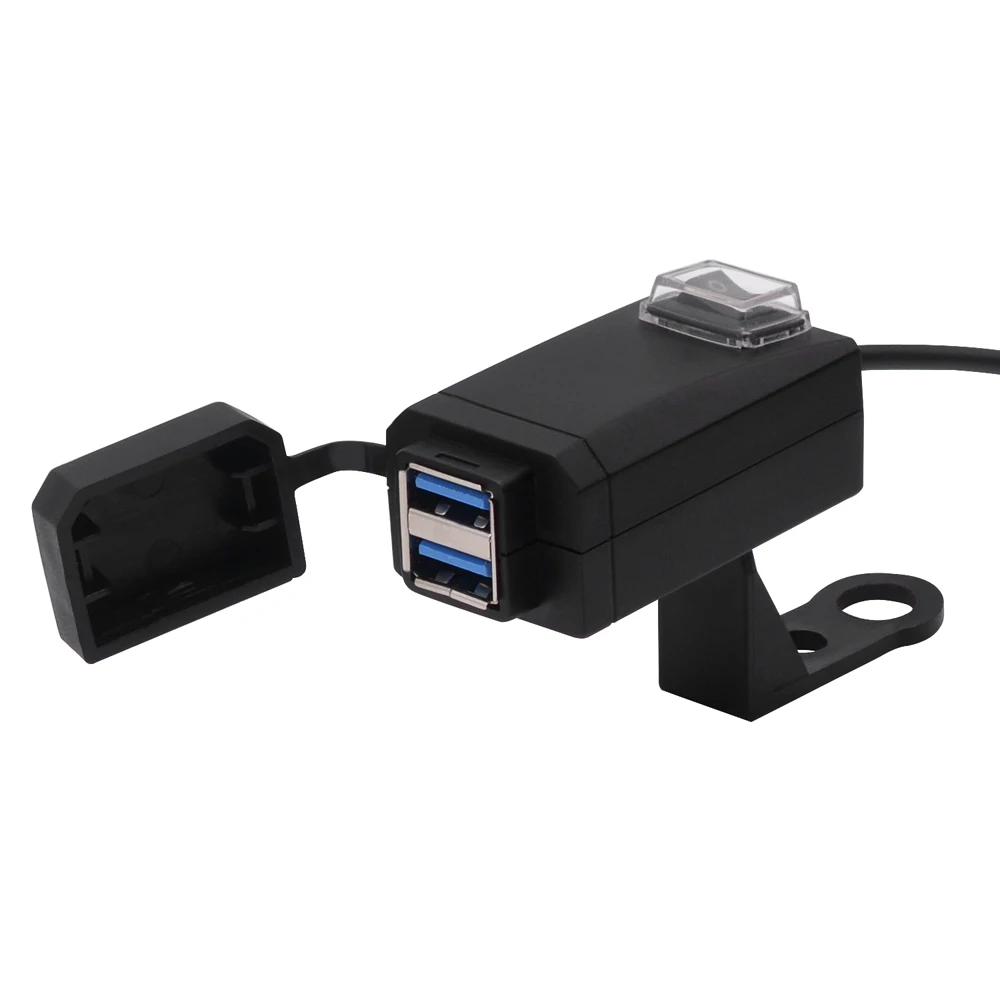 Moto equipment Universal 3.0qc USB Motorcycle Charger Dual Quick Charge 12V Power Adapter for voltage Between DC12-24V | Автомобили и