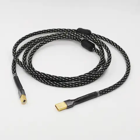 Аудиокраст Hifi USB-кабель, высококачественный кабель для передачи данных типа A и типа B Hifi для декодера ЦАП, звуковой карты, аудиокабель, линии ...