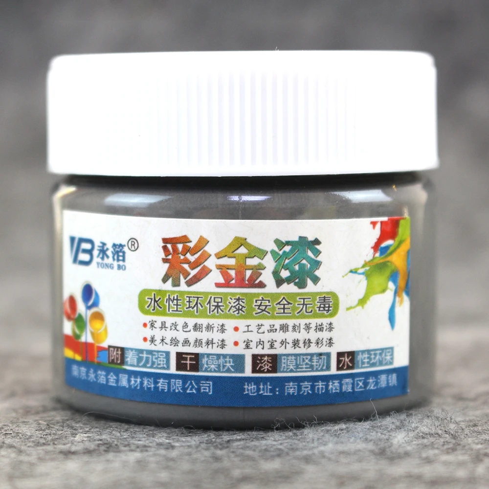 Темно серый лак на водной основе 100 г для мебели стола железных и деревянных