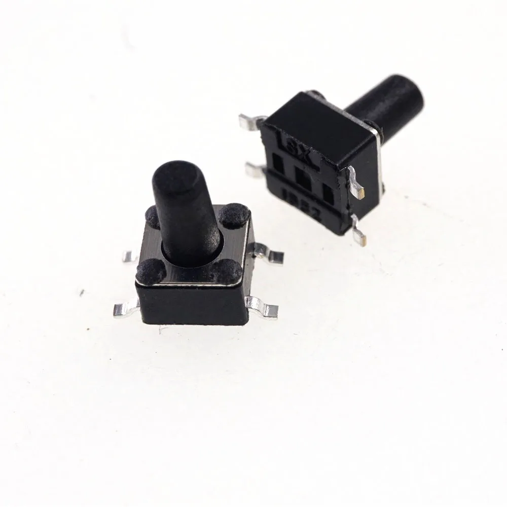 1000pcs/Tape &amp Reel 4.5x4.5 mm Tactile Switch SPST-NO Top Actuated Surface Mount Height 3.8 4.3 4.8 5 250gf SMT Reflow Solder |