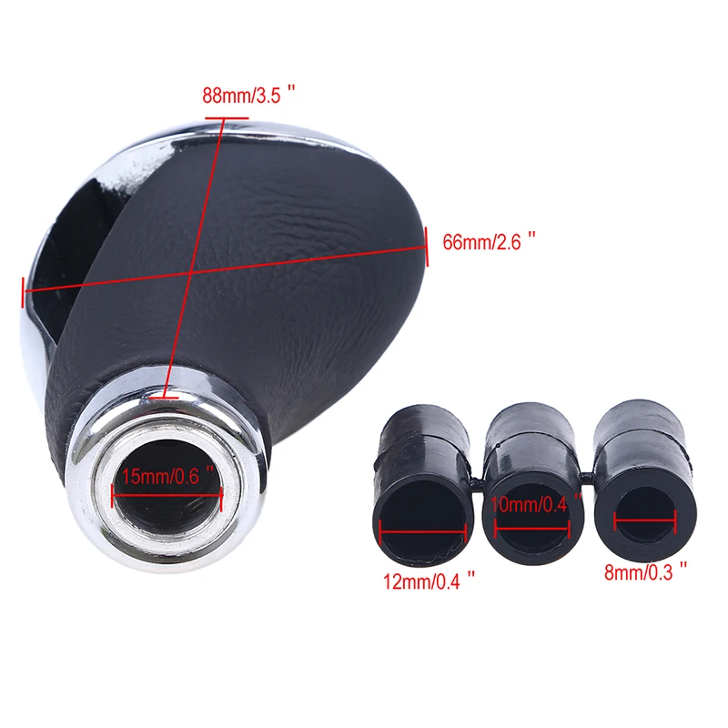 Кожаный хромированный ручной рычаг переключения передач POSSBAY для автомобиля SUV в