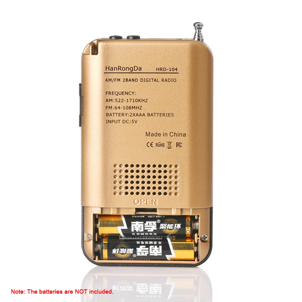 Портативный AM/FM стерео радио Карманный 2 полосный цифровой тюнинговый