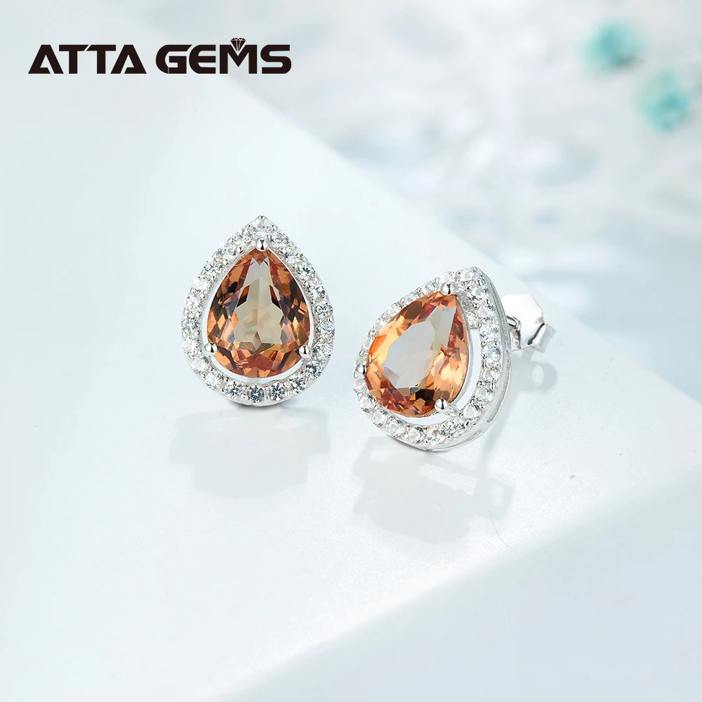 Сережки-гвоздики из сережки в форме груши, сережки из сережек