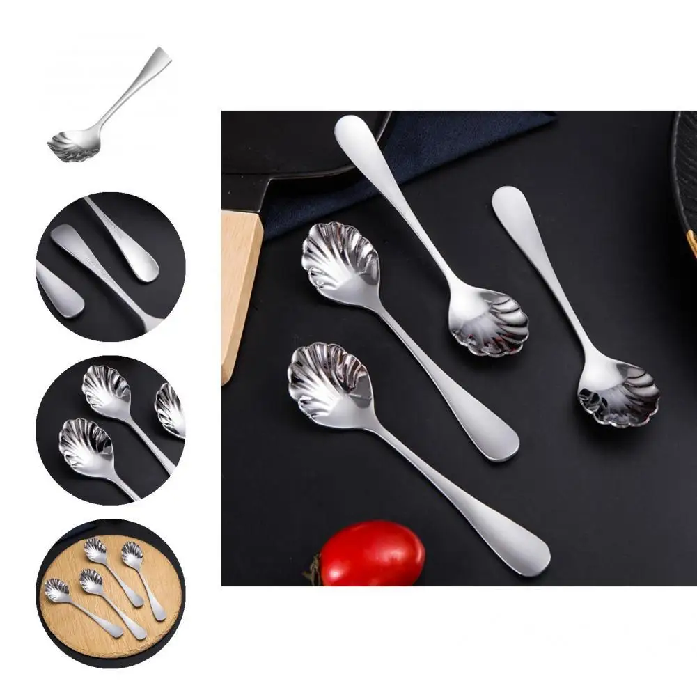 

Strong Construction Smooth Stainless Steel Stirring Spoon for Desserts
