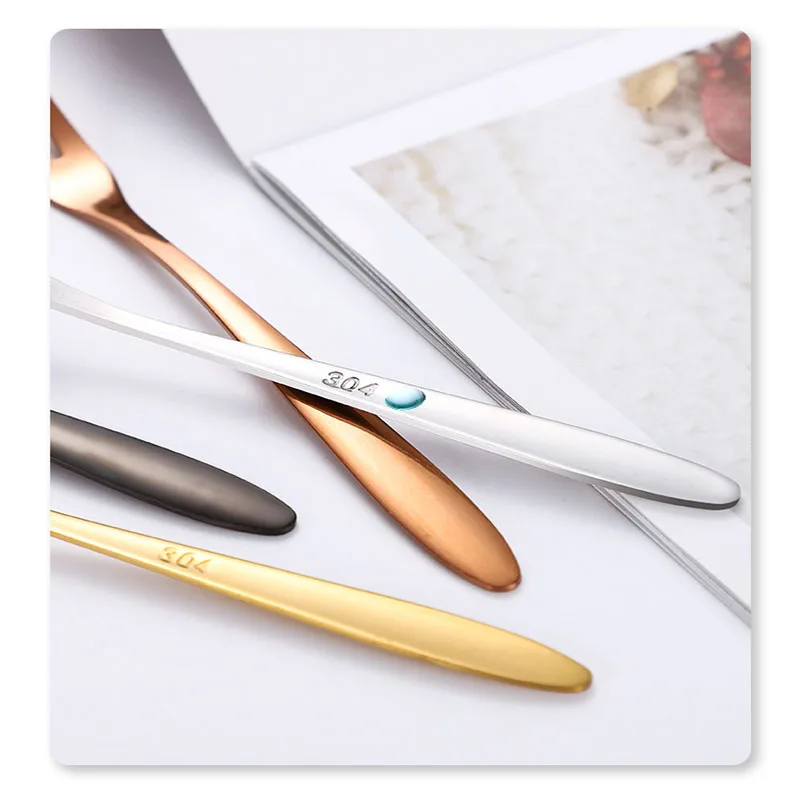 304 нержавеющая сталь с длинной ручкой двухзубная вилка для фруктов золотой