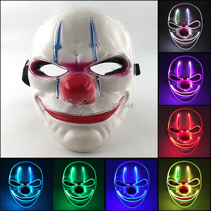 

Маска для Хэллоуина, светодиодная, с пультом дистанционного управления