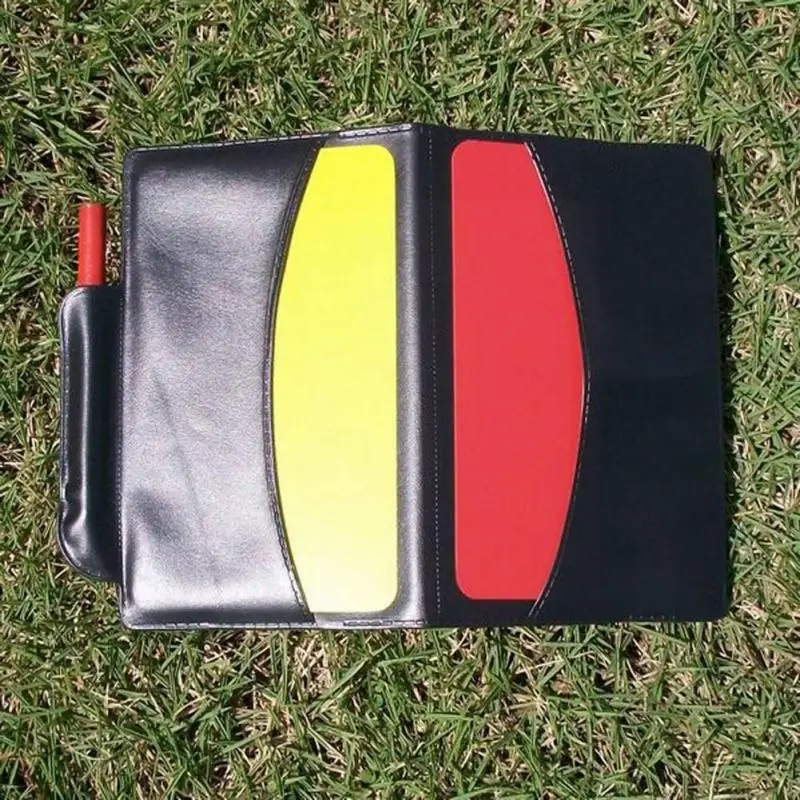 

Ordinary Large Football with Leather Case Red Cards Referee the Records Penalty Yellow the Cards and Card P7T4