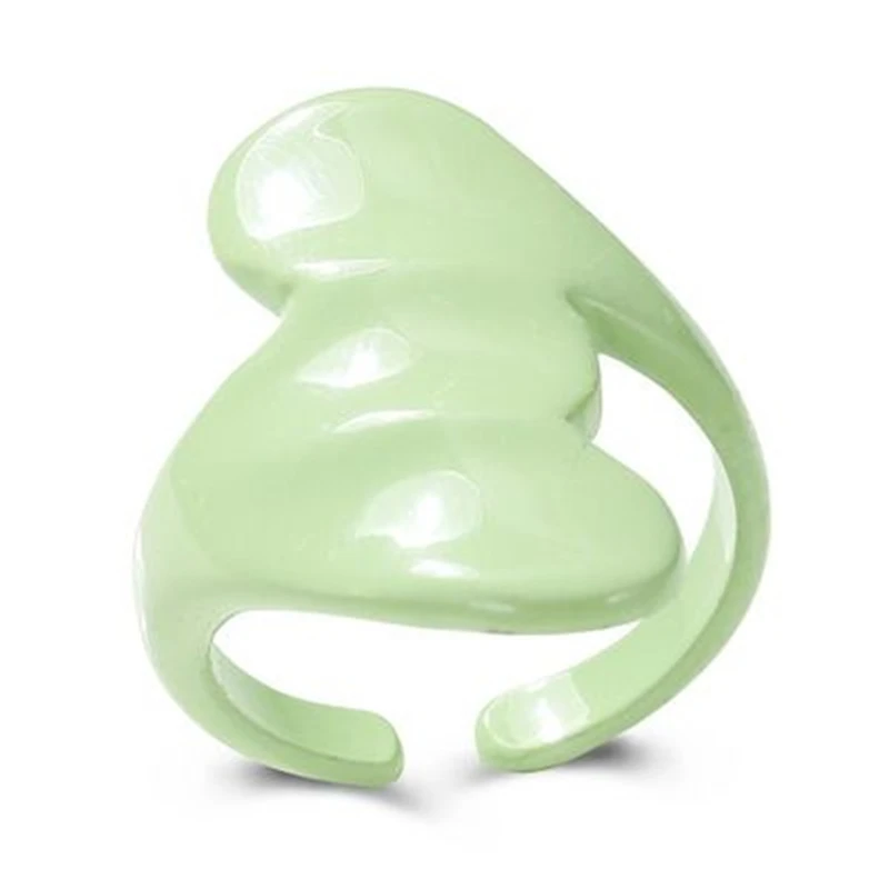 

Trendy Resin Punk Europe Irregular Open Rings Hot Fashion Aesthetic Anillos for Women Girls Daily Bague Ring Jewelry Gifts