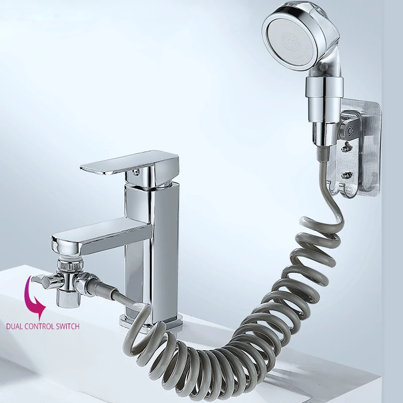 

SHAI High Pressure Water Saving Wash Hair Shoer head Basin Faucet External Shower Head Bathroom Handheld Washing Hair Artifact