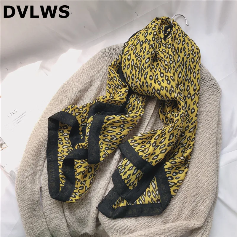 2019 Модные женские шали с леопардовым принтом высокое качество модные для женщин