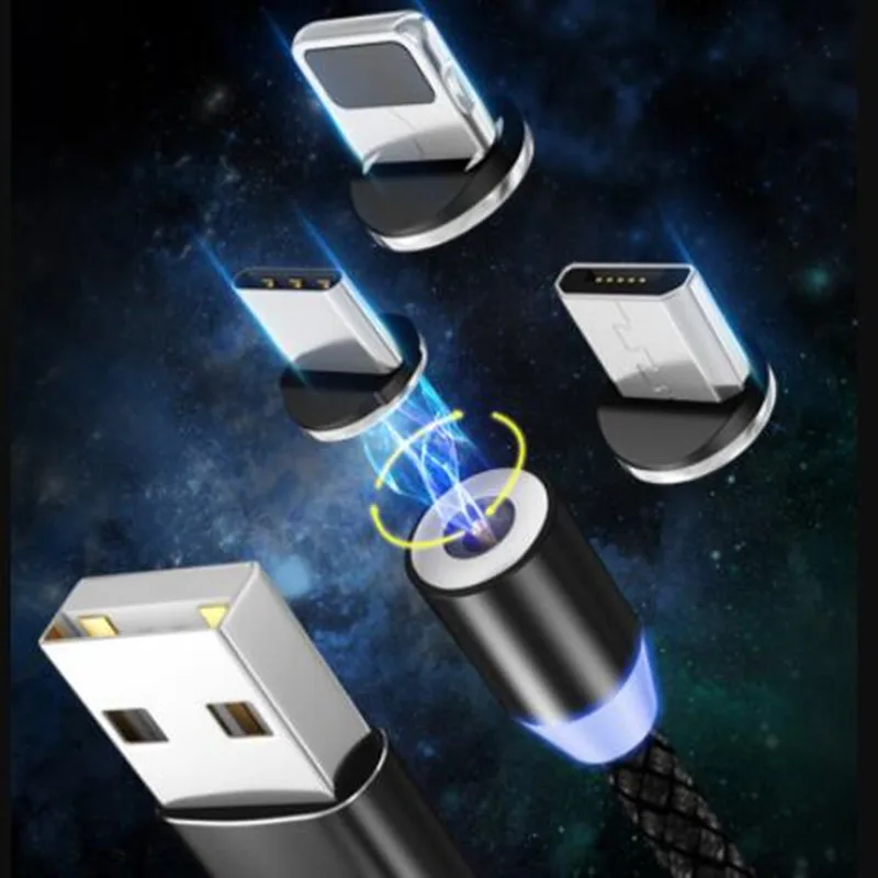Круглый Магнитный штекер Micro USB C / Type C/для адаптера iPhone магнитный usb разъем для
