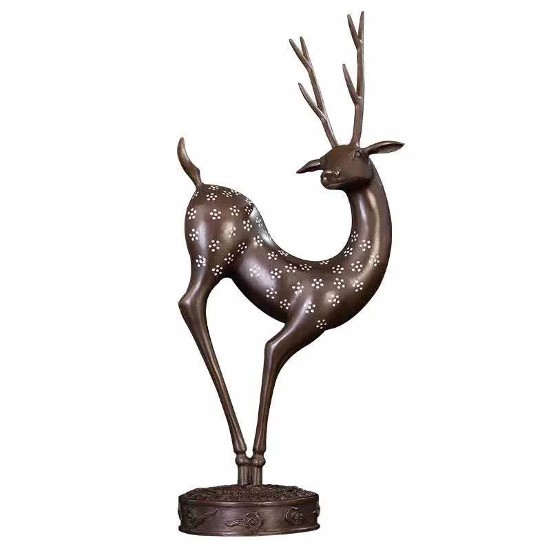 Креативное Латунное украшение в виде оленя Sika для гостиной ТВ кабинета винного