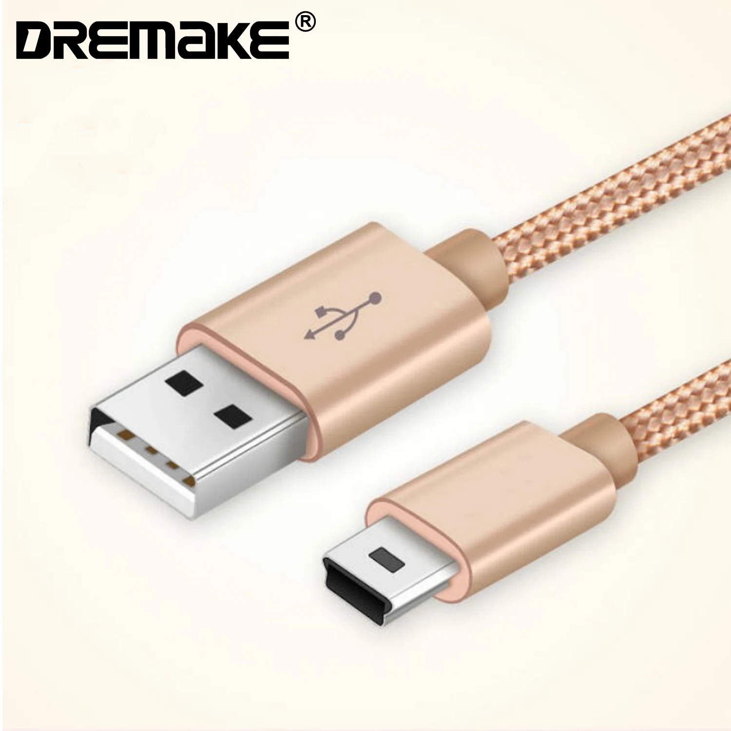 Кабель в оплетке Mini USB 2,0, зарядный шнур с USB-A на Mini-B, совместимый с контроллером PS3, цифровой камерой, видеорегистратором, синхронизацией MP3-плеера - изображение