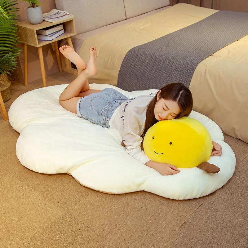 

Lovely Soft Stuffed Fried Egg Toy Plush Baby Toy Stuffed Cartoon Poached Egg Doll Sleep Pillow Cushion Kids Girl Home Decoration