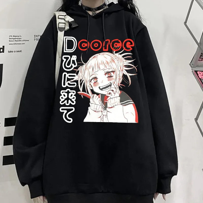 

Women Autumn Oversized Hoodies Kawaii Anime Harajuku Female Sweatshirt Japanese Cartoon Graphic Goth Y2k Hooded Sweatshirts Tops