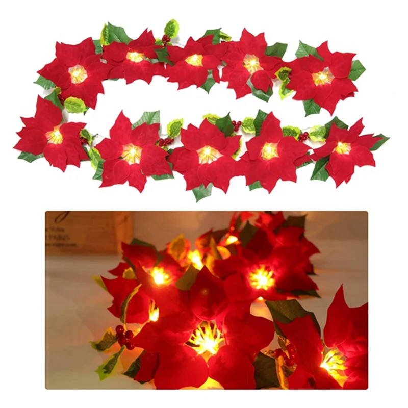 

100X Gold 8mm Pyramid Studs Spots Punk Nailheads Spikes with LED Artificial Poinsettia Garland,String Light