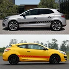 2 шт., автомобильные наклейки на дверь для Renault Megane 2 Scenic Dacia Duster Sandero Logan Clio Laguna Captur Fluence Koleos Zoe Kadjar