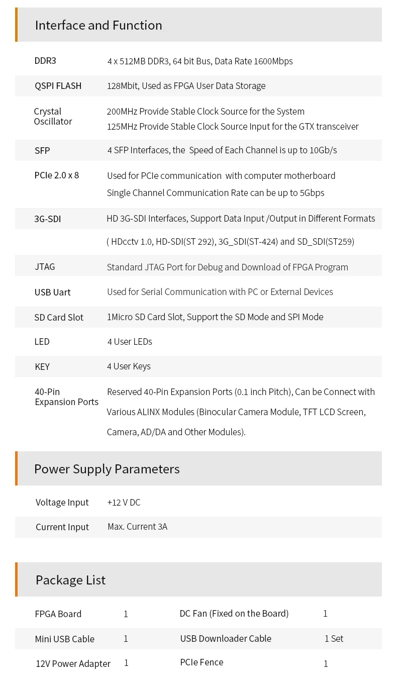 Online ALINX AV7K300: XILINX Kintex-7 K7 7325 XC7K325 SDI Video Bild Verarbeitung SFP PCIE Beschleuniger Karte FPGA Entwicklung Bord